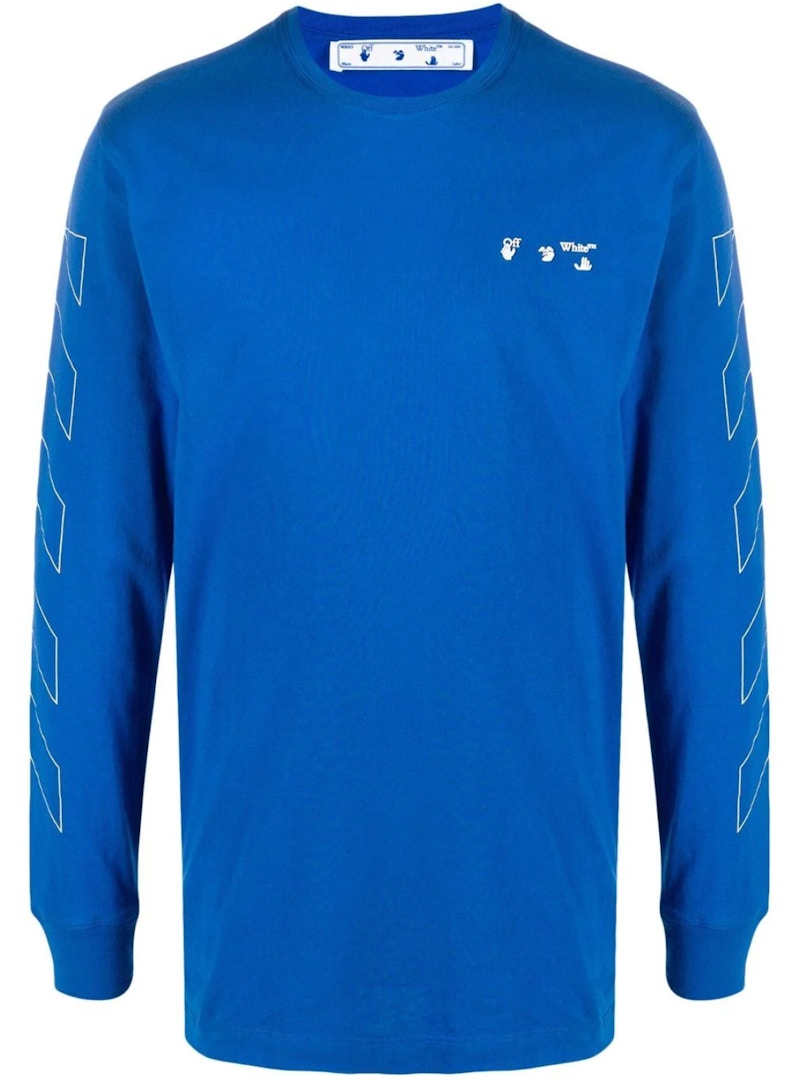 OFF-WHITE Diag L/S T-shirt Blue